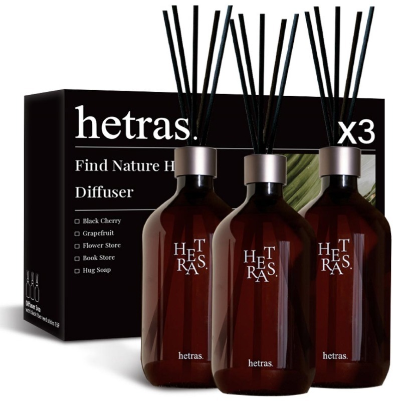 [HTR-WEB-63-2] 헤트라스 프리미엄 디퓨저 3개입 [1500ml] (2 플라워파크)