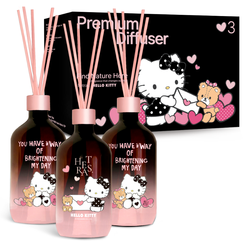 [HTR-WEB-395] 헤트라스 x 헬로키티 콜라보 프리미엄 디퓨저 3개입 [1500ml]